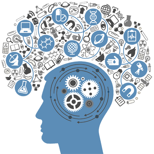 Thinking Brain Gears Transparent PNG Image