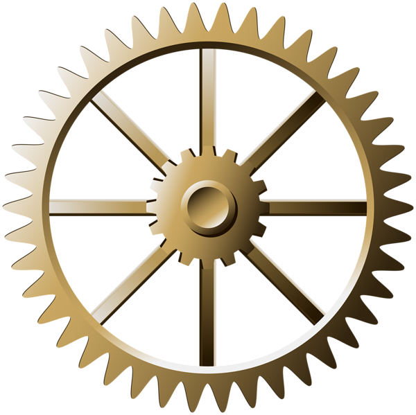 Vintage Gears Colorful Transparent PNG Image