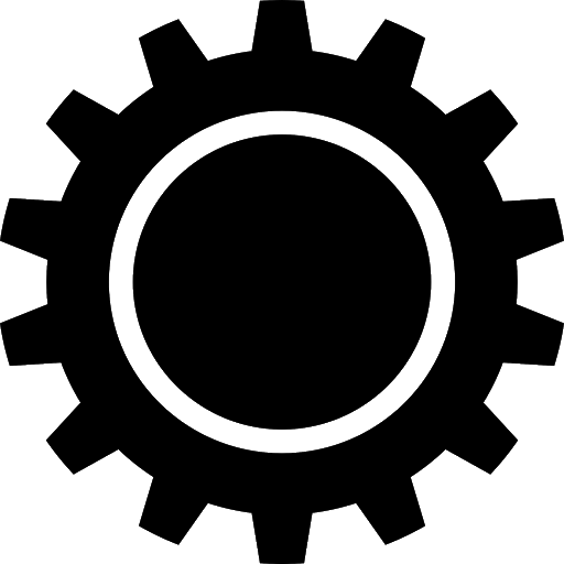 Vector Silhouette Gears Transparent PNG Image