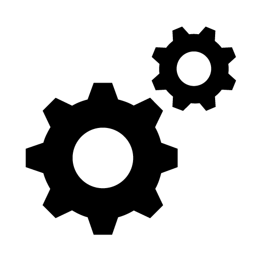 Vector Silhouette Gears Transparent PNG Image