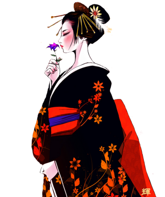 Geisha Transparent PNG Image