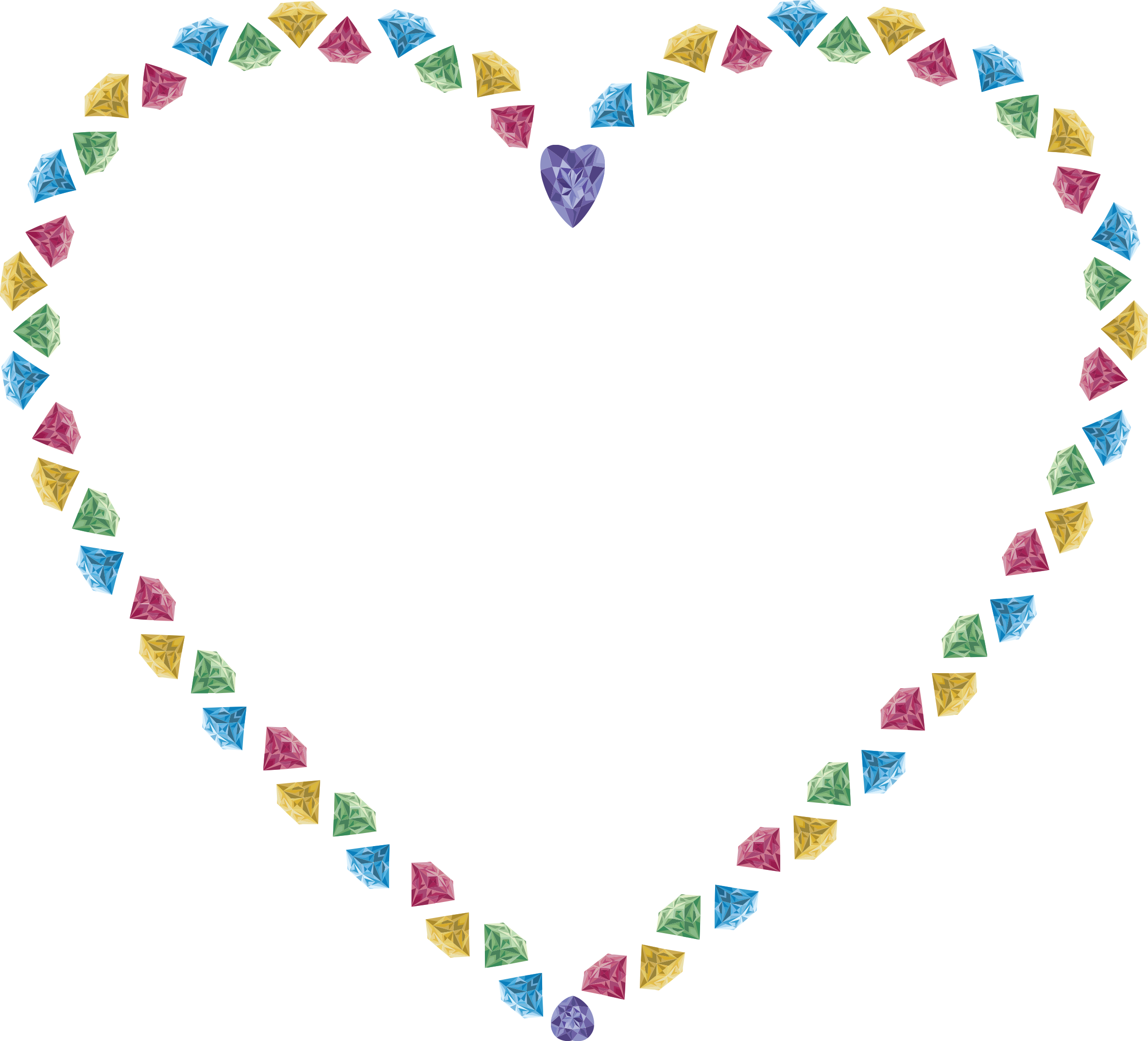 Crystal Gemstone Heart Transparent PNG Image