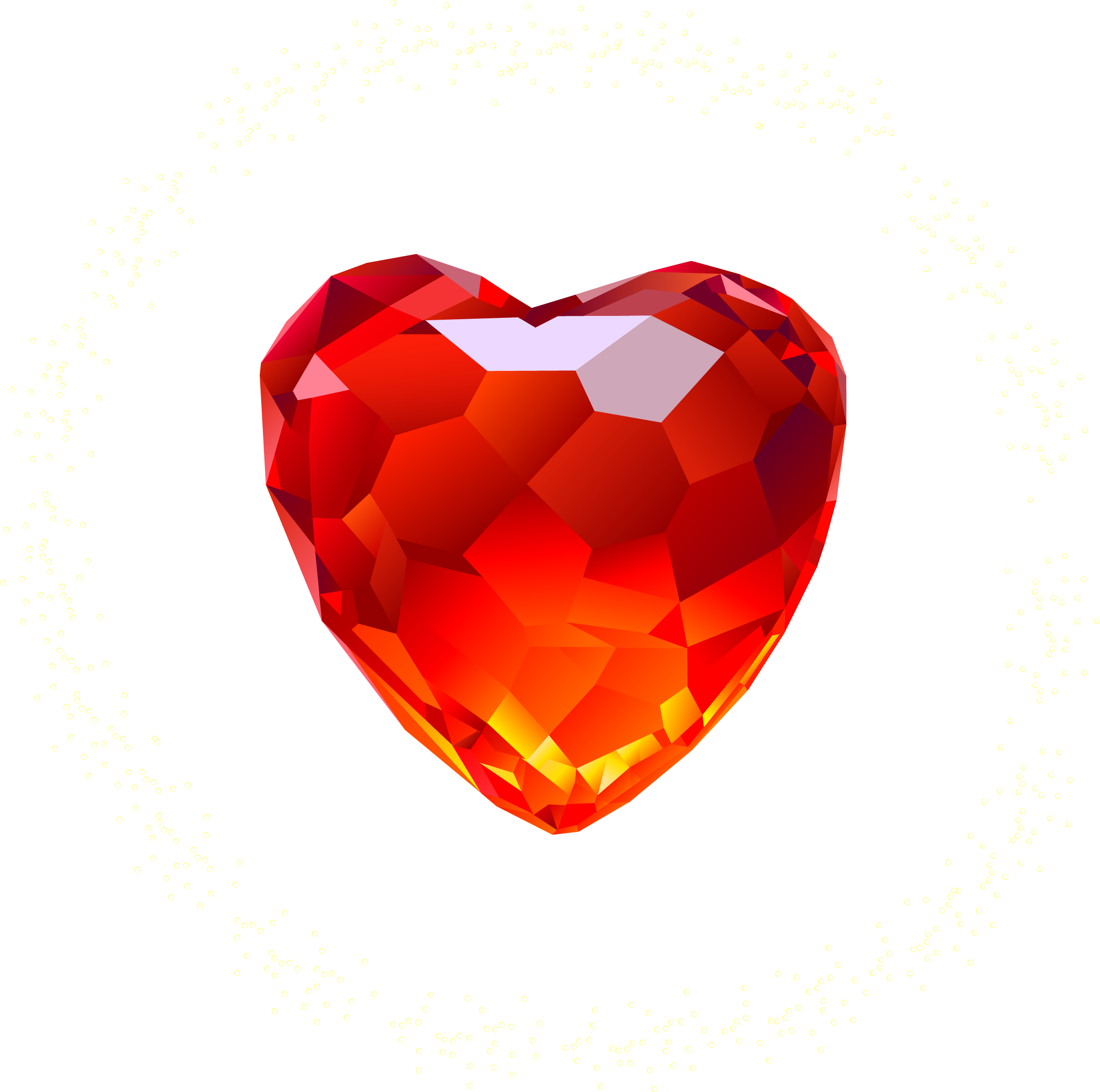 Crystal Gemstone Heart Transparent PNG Image