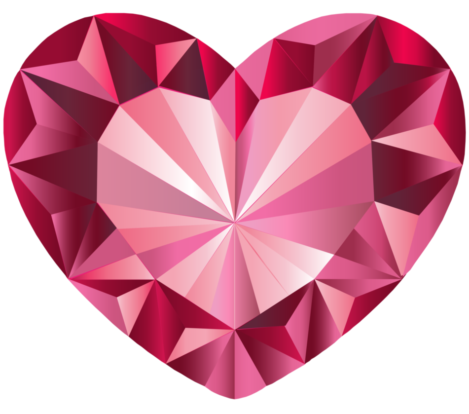 Pink Heart Gemstone Transparent PNG Image