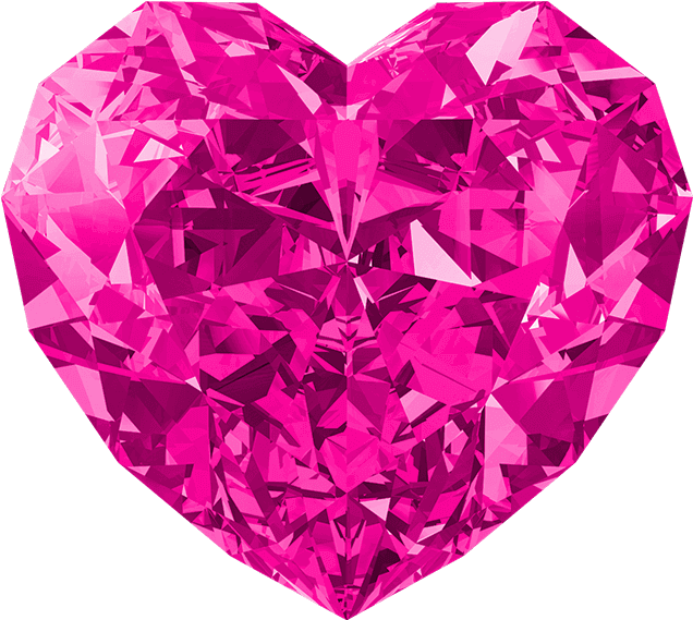 Pink Heart Gemstone Transparent PNG Image