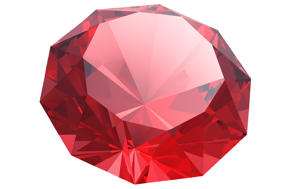 Gemstone Ruby Red Transparent PNG Image