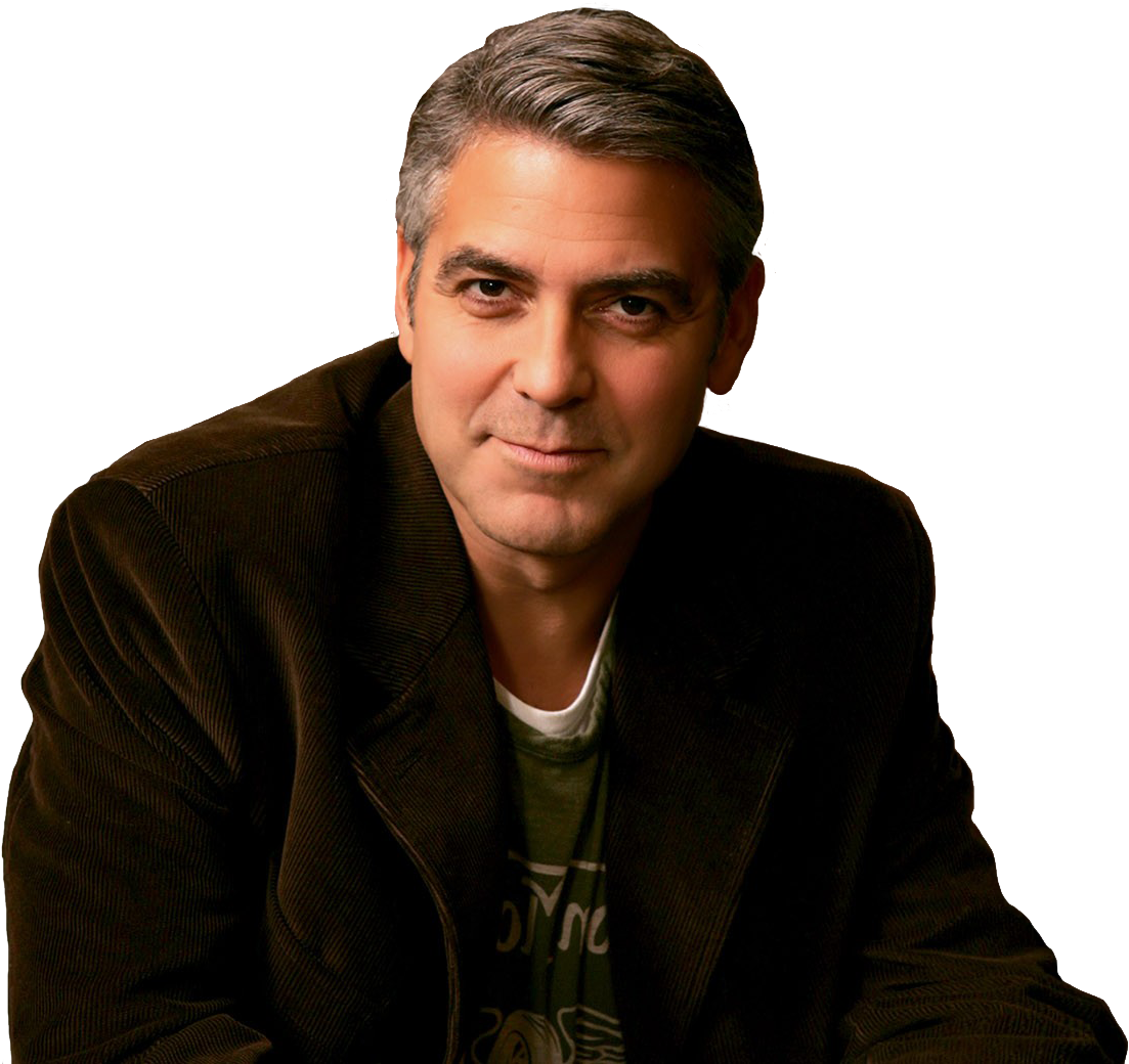 Clooney George Transparent PNG Image