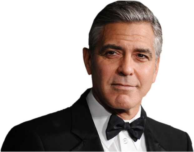 Clooney George Transparent PNG Image
