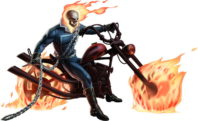 Ghost Flame Rider Transparent PNG Image