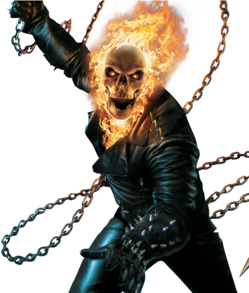 Ghost Flame Rider Transparent PNG Image