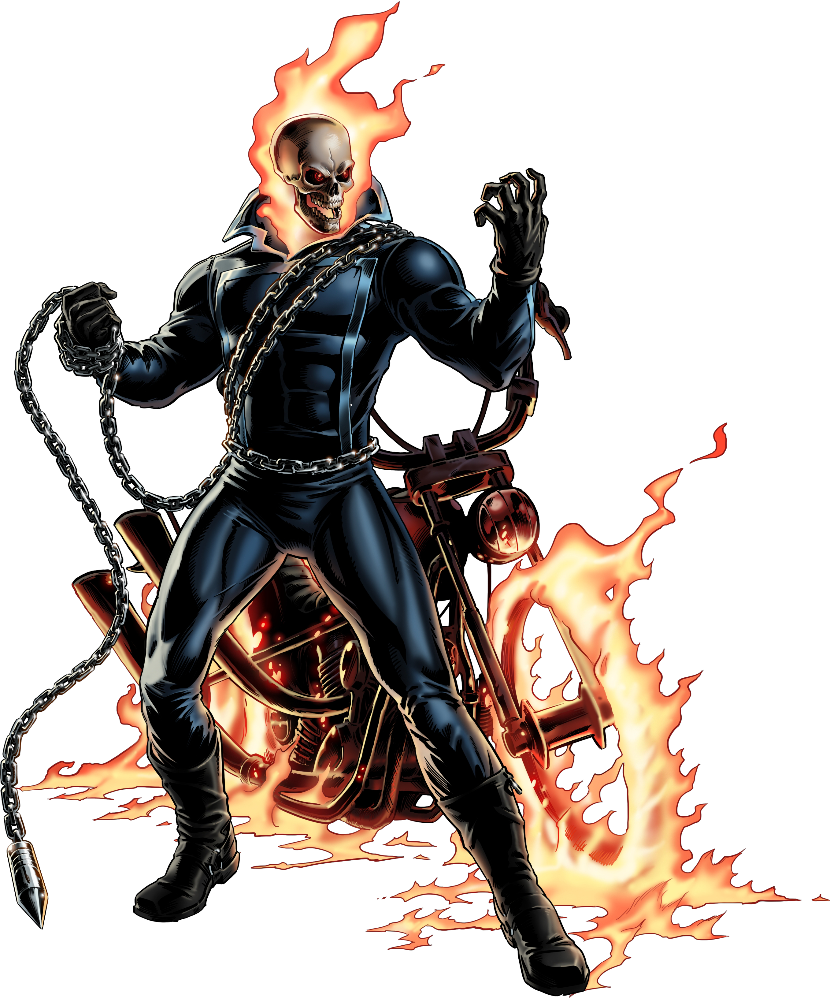 Ghost Flame Rider Transparent PNG Image
