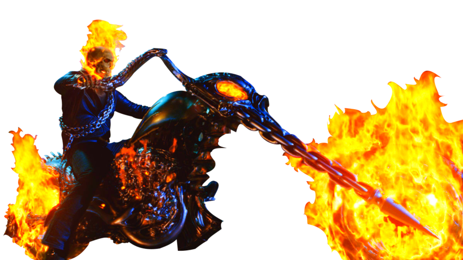 Ghost Flame Rider Transparent PNG Image