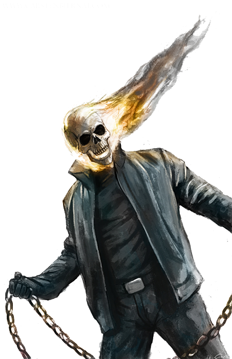 Ghost Rider Face Transparent PNG Image