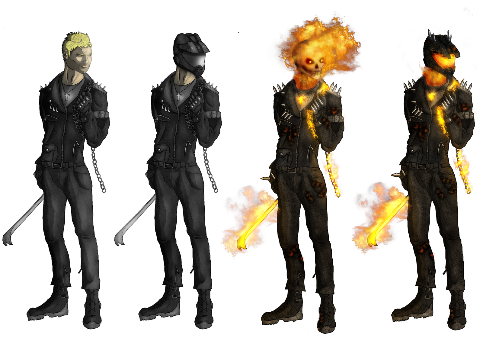 Ghost Rider Face Transparent PNG Image