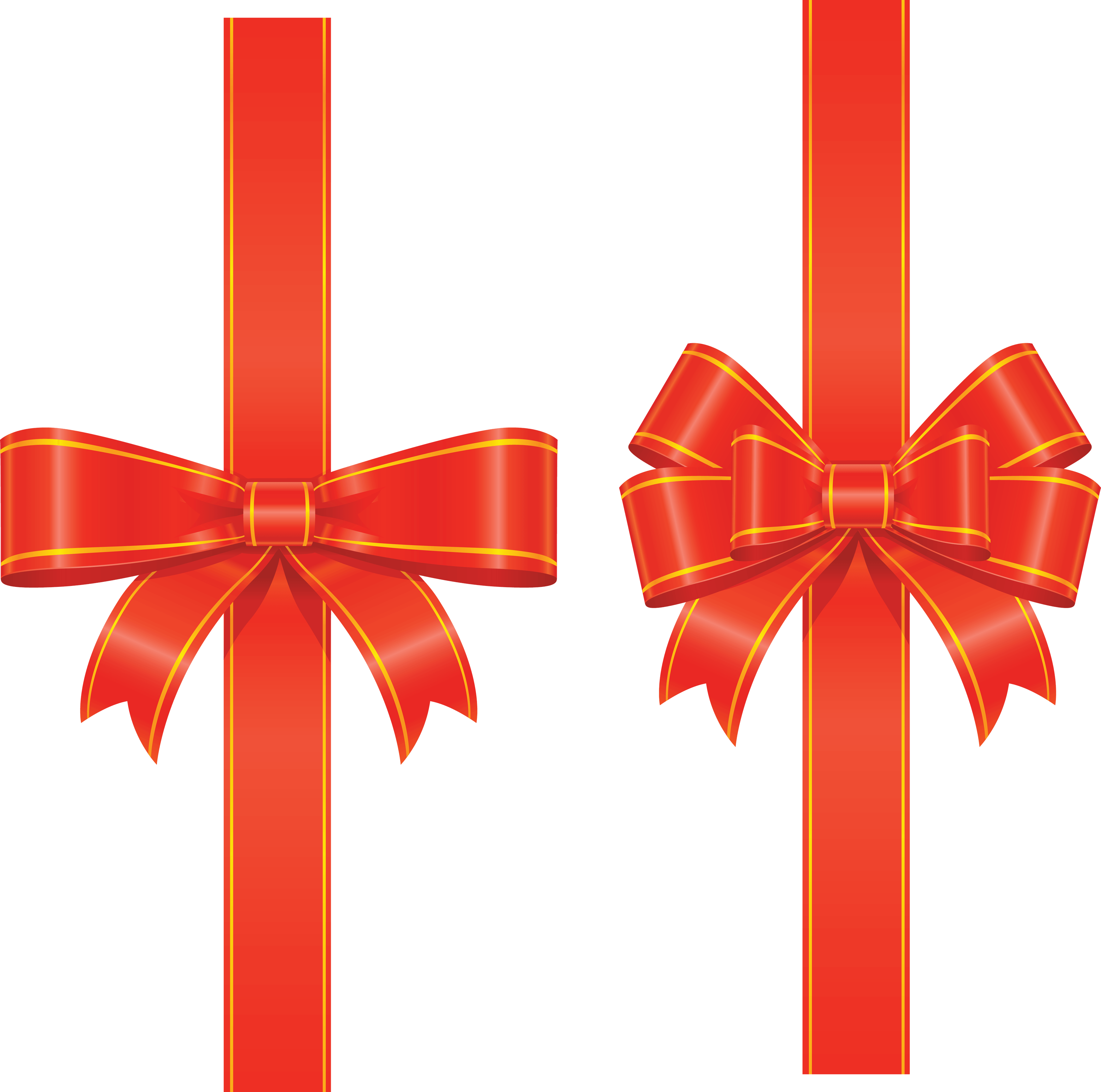 Gift Red Ribbon Transparent PNG Image