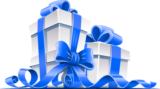 Blue Gift Transparent PNG Image