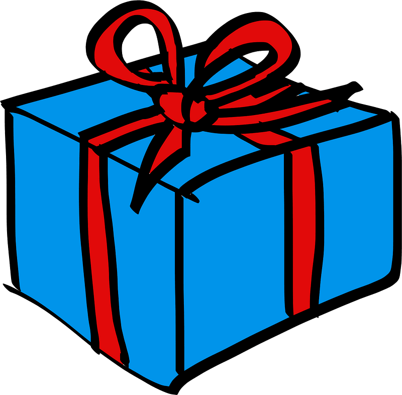Blue Vector Gift Transparent PNG Image
