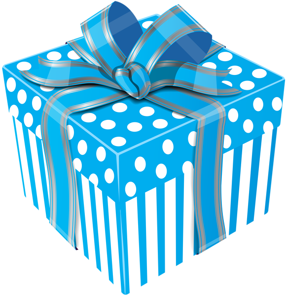 Blue Gift Transparent PNG Image
