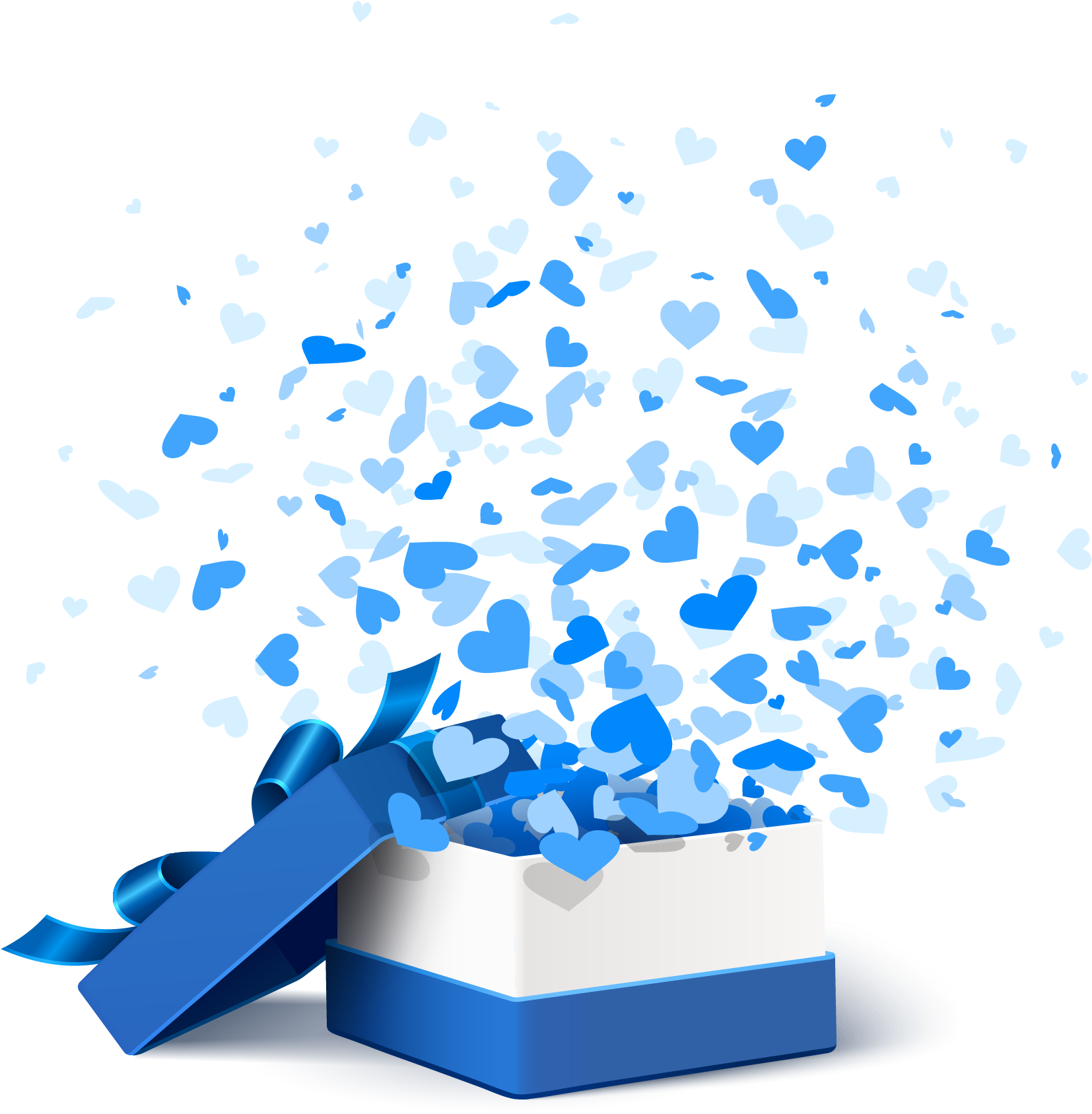 Blue Surprise Gift Transparent PNG Image