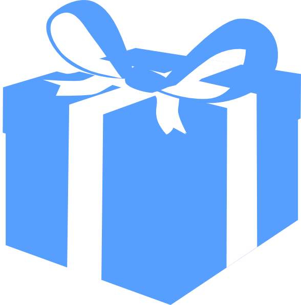 Blue Wrapped Gift Transparent PNG Image