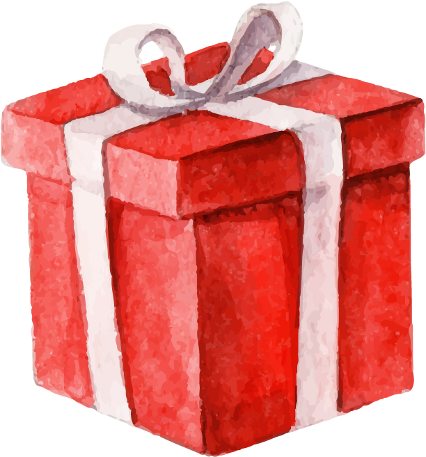 Vector Watercolor Birthday Gift Transparent PNG Image