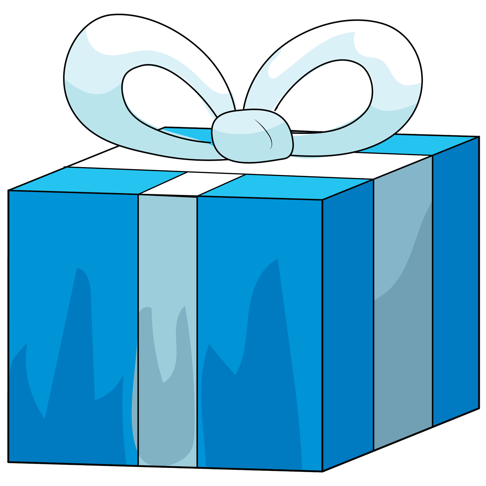 Blue Surprise Gift Transparent PNG Image