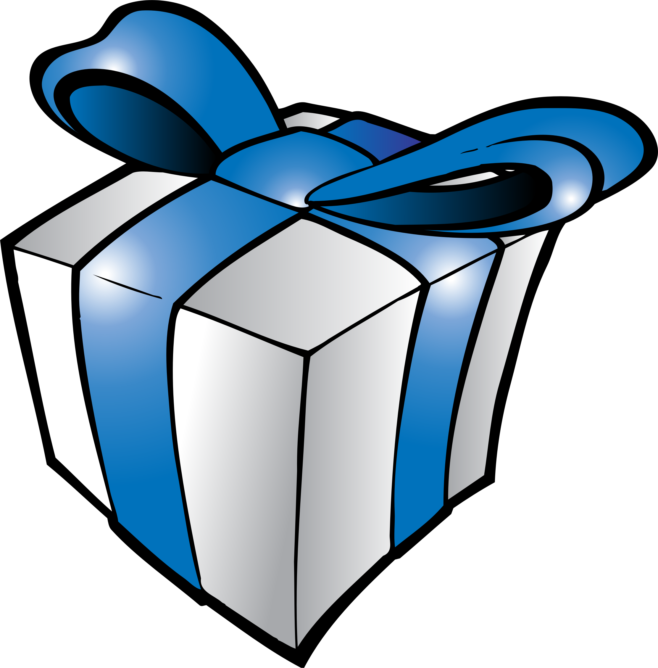 Blue Gift Transparent PNG Image