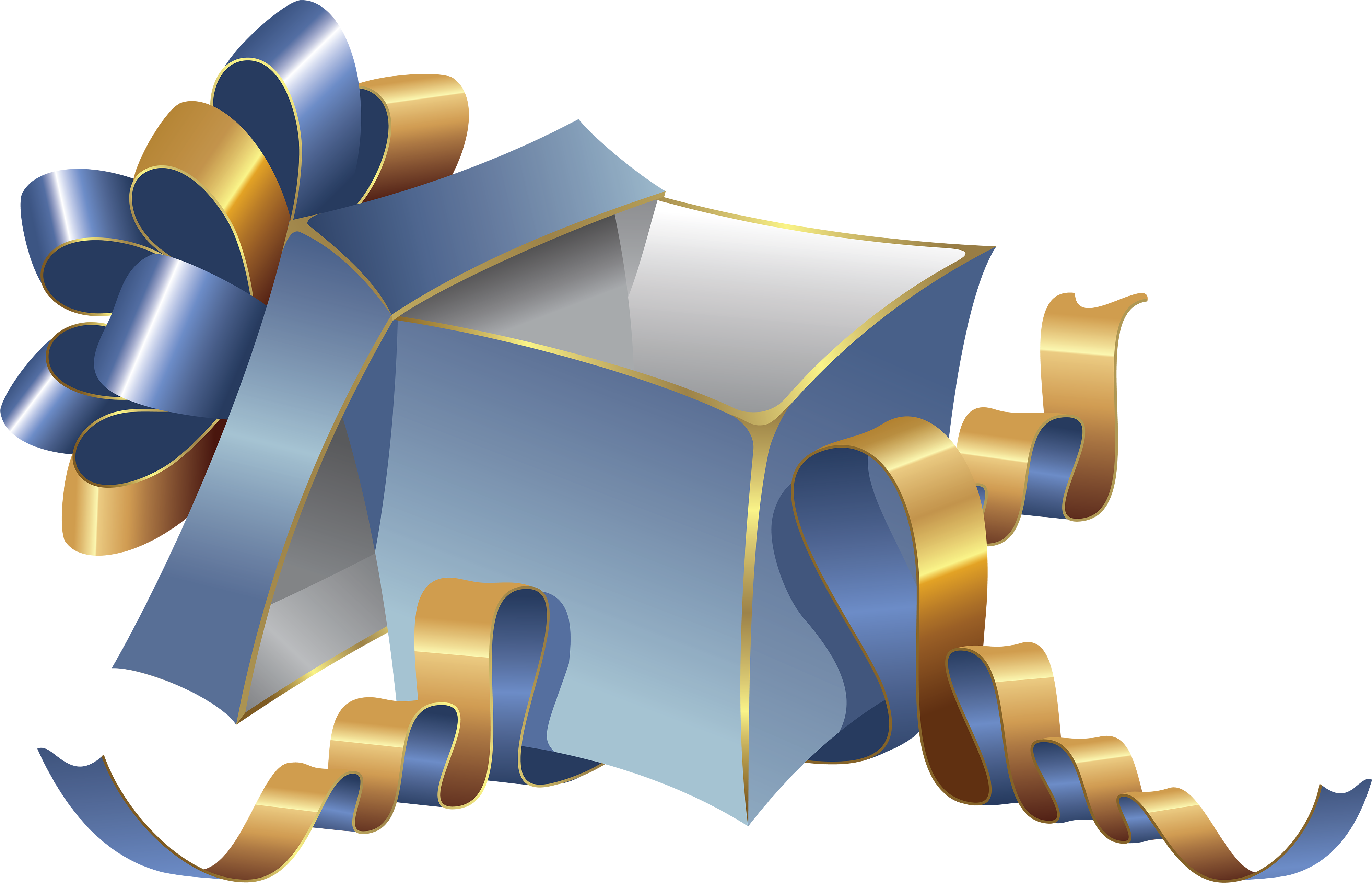 Blue Vector Gift Transparent PNG Image