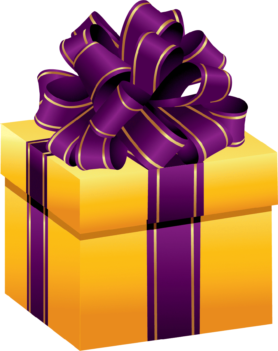 Birthday Present Yellow Transparent PNG Image