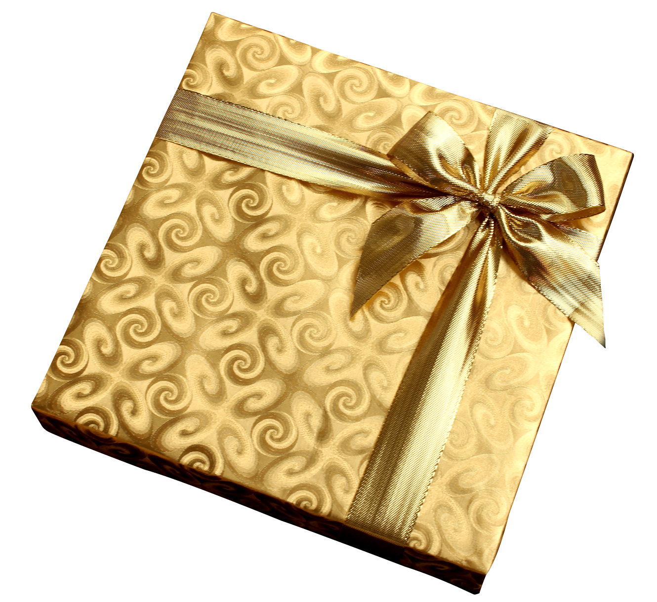 Gift Gold Bow Transparent PNG Image