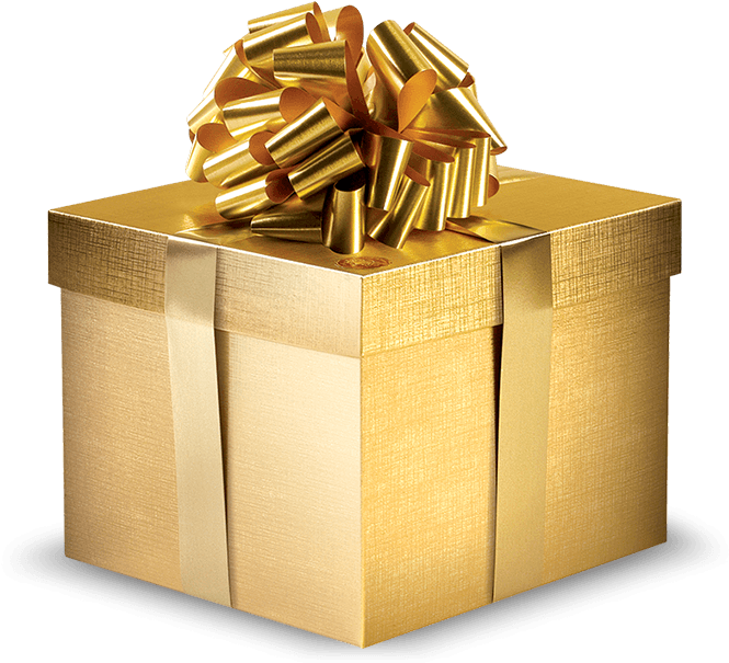 Gift Gold Bow Transparent PNG Image