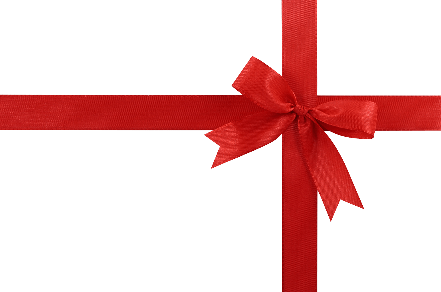 Gift Red Ribbon Transparent PNG Image