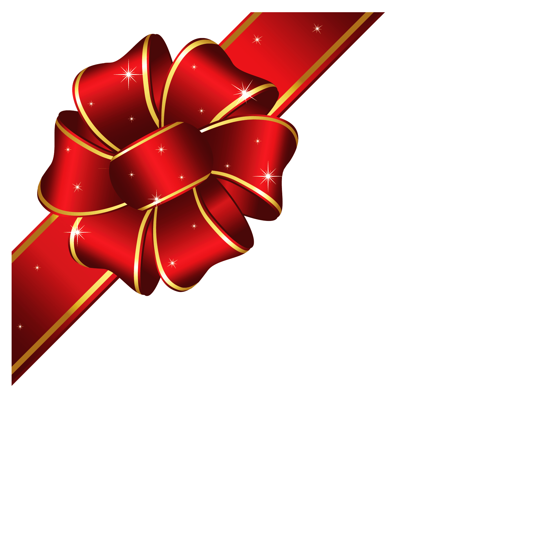 Gift Red Ribbon Transparent PNG Image