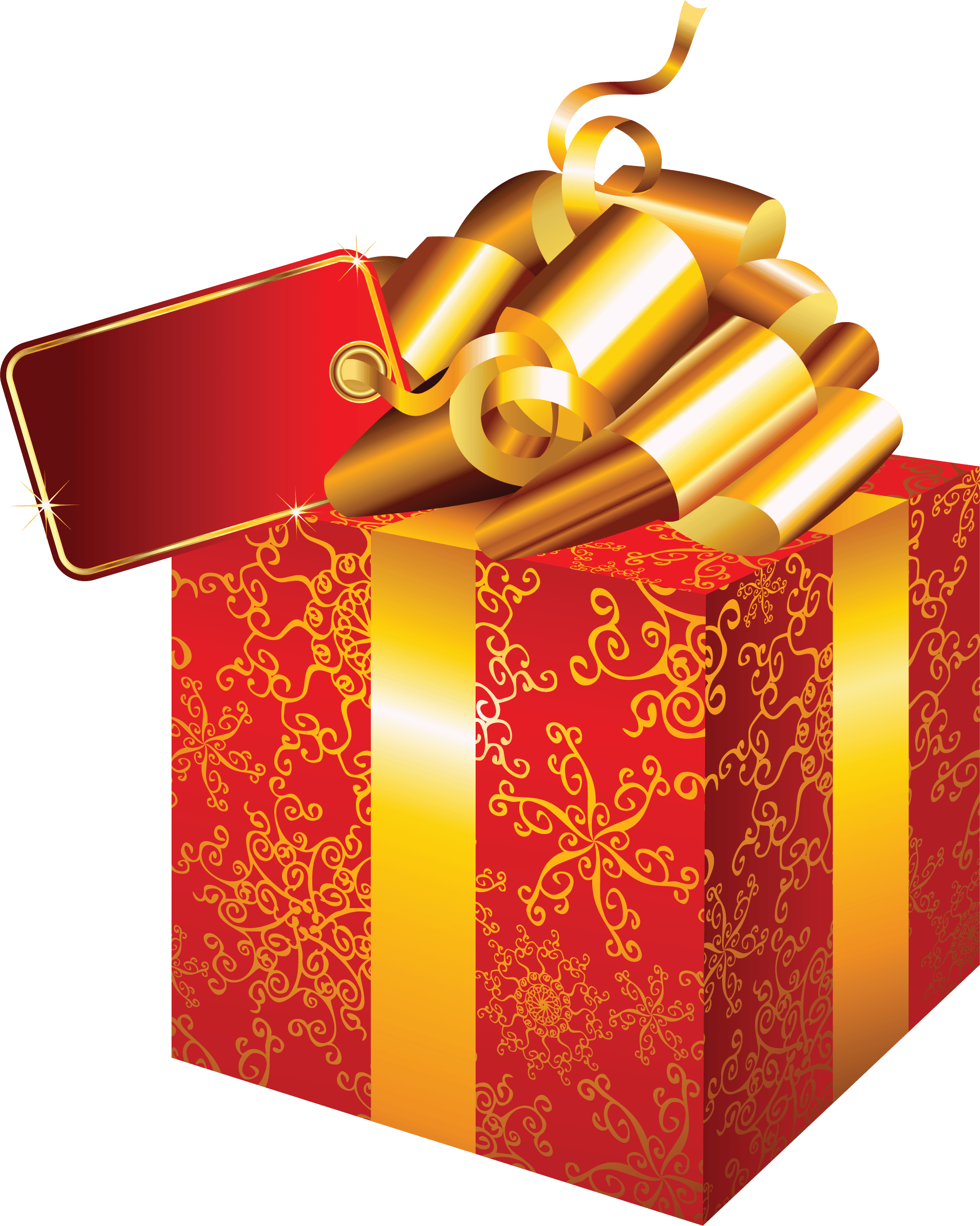 Gift Red Box Transparent PNG Image