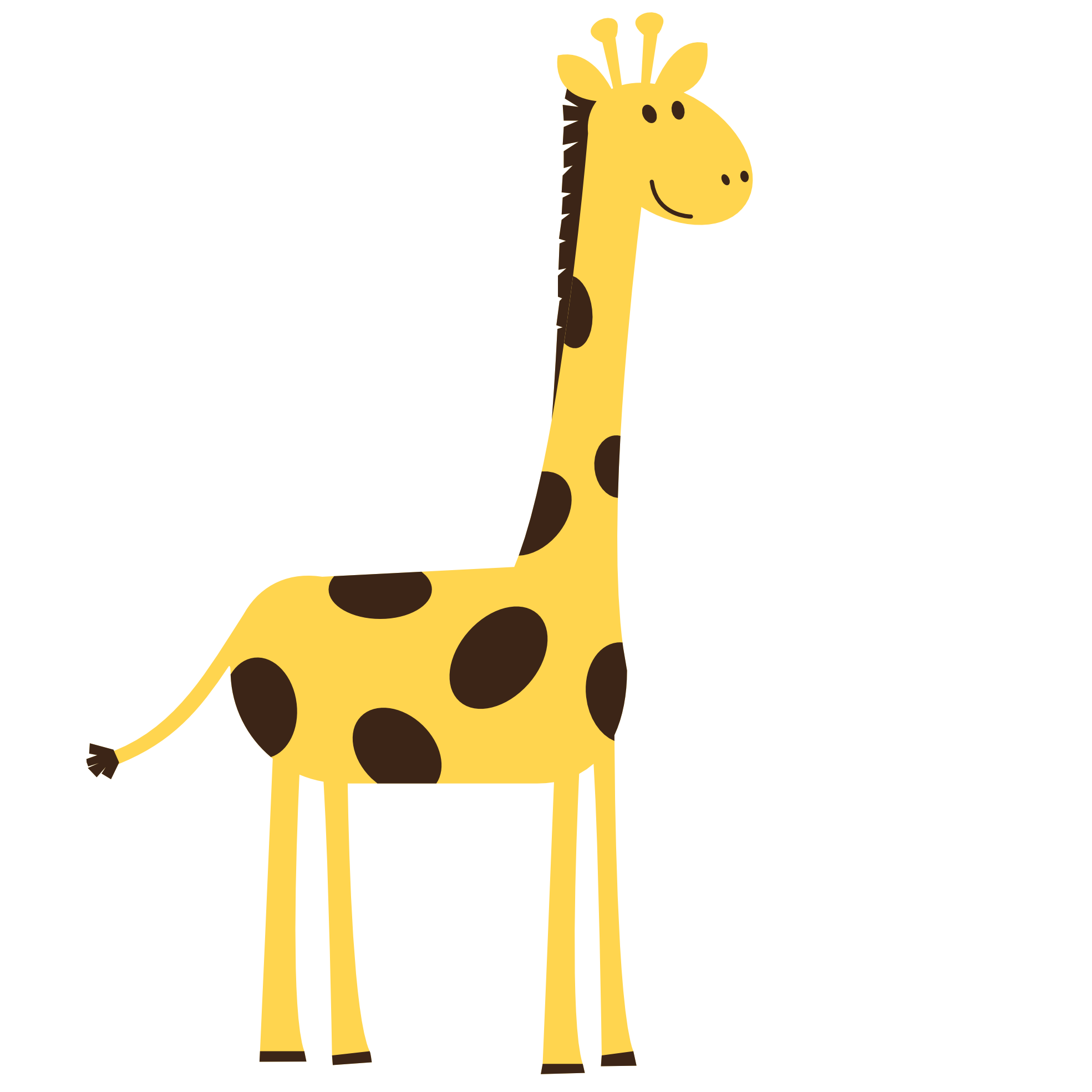 Giraffe Vector Transparent PNG Image