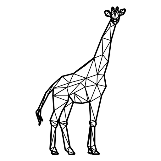 Giraffe Vector Silhouette Transparent PNG Image