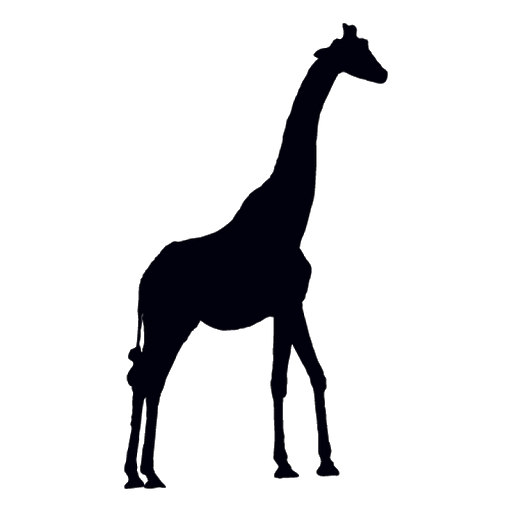 Giraffe Vector Silhouette Transparent PNG Image