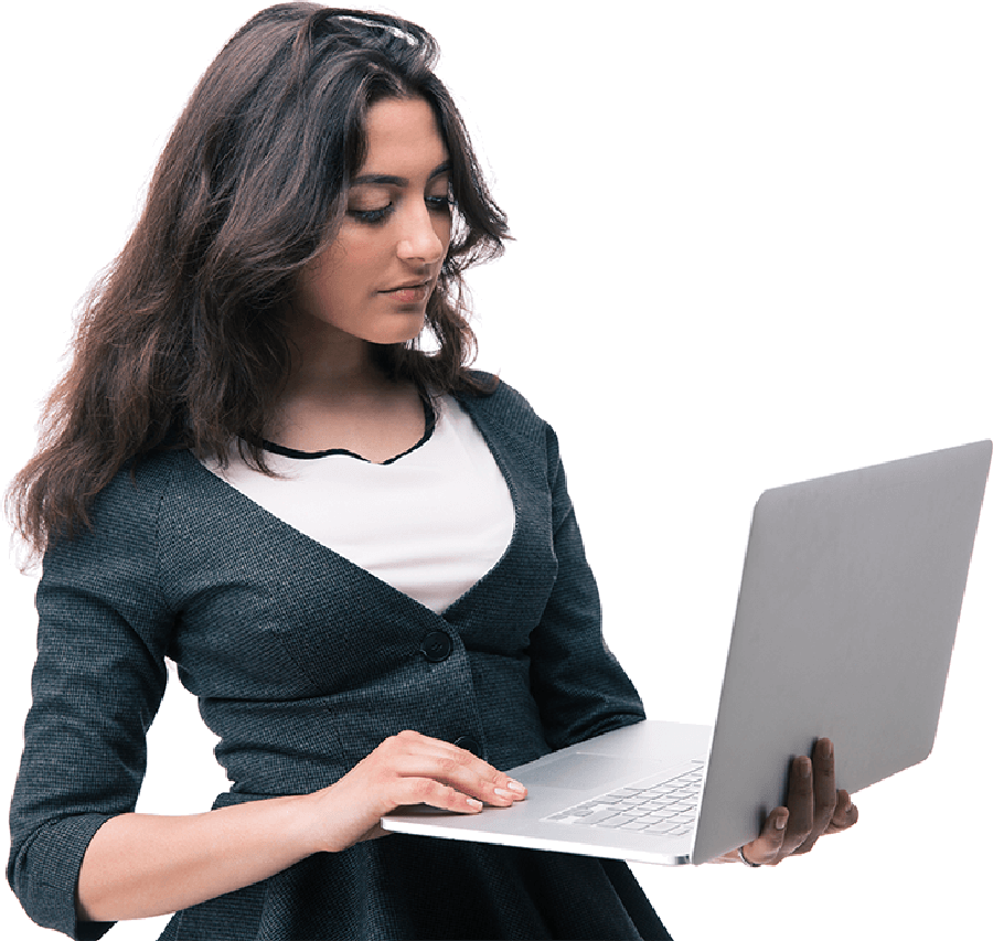 Using Girl Laptop Business Transparent PNG Image