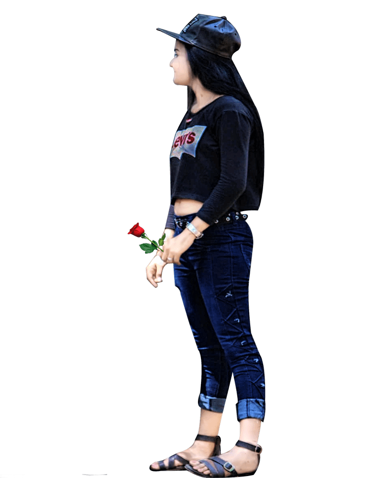 Wearing Girl Cap Transparent PNG Image