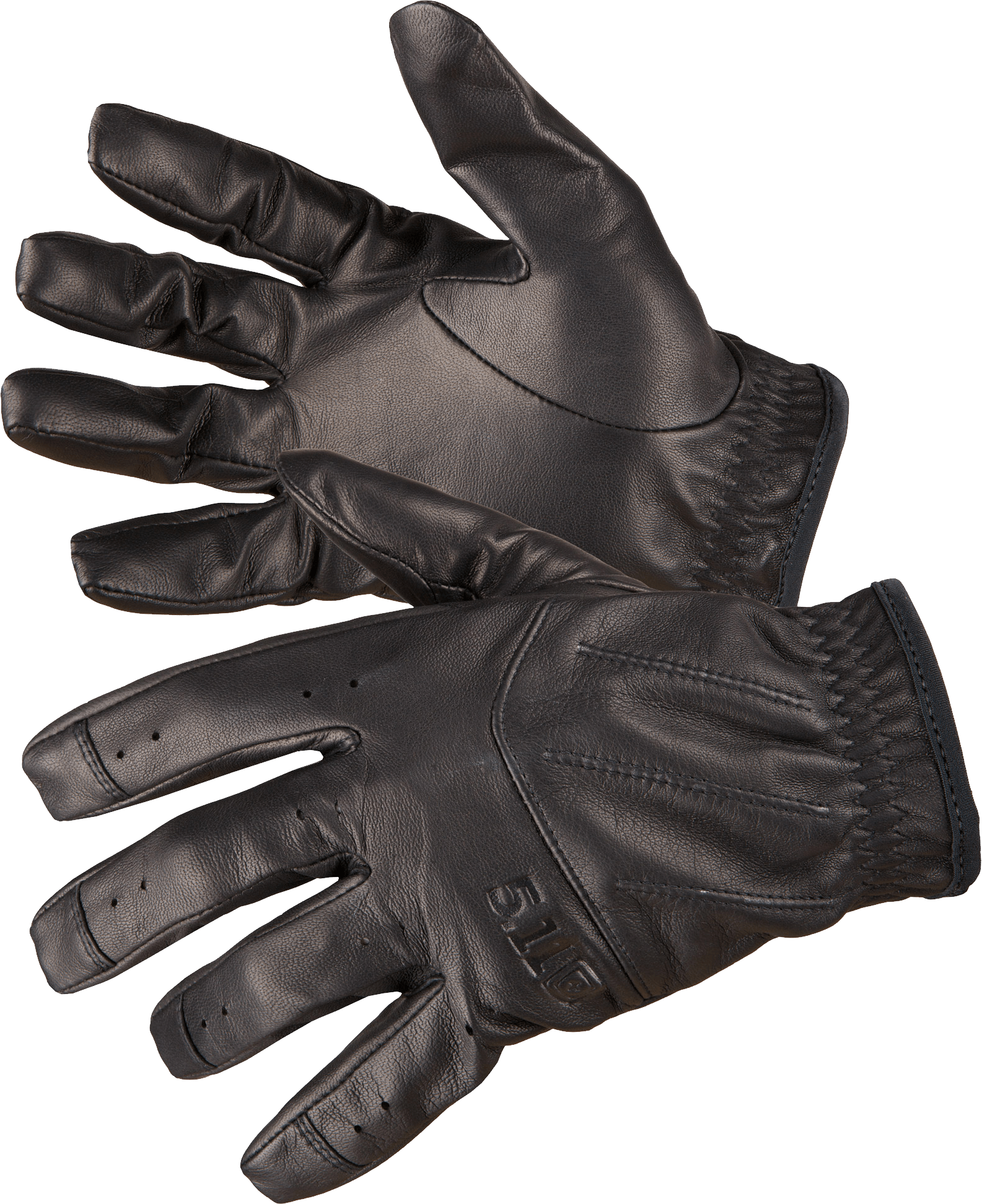 Black Leather Gloves Transparent PNG Image