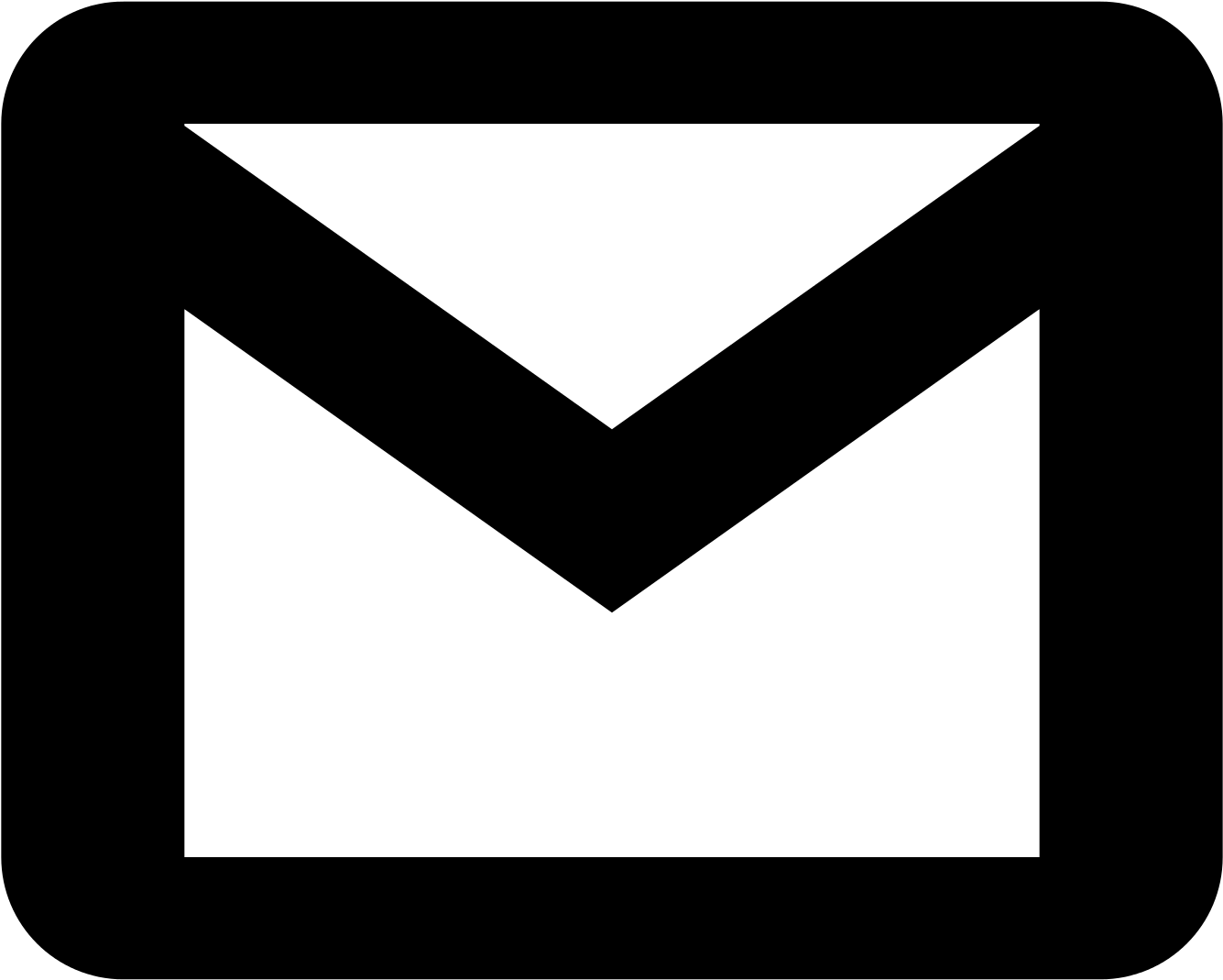 Black Gmail Transparent PNG Image