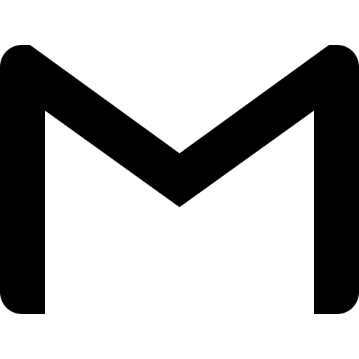 Black Gmail Transparent PNG Image