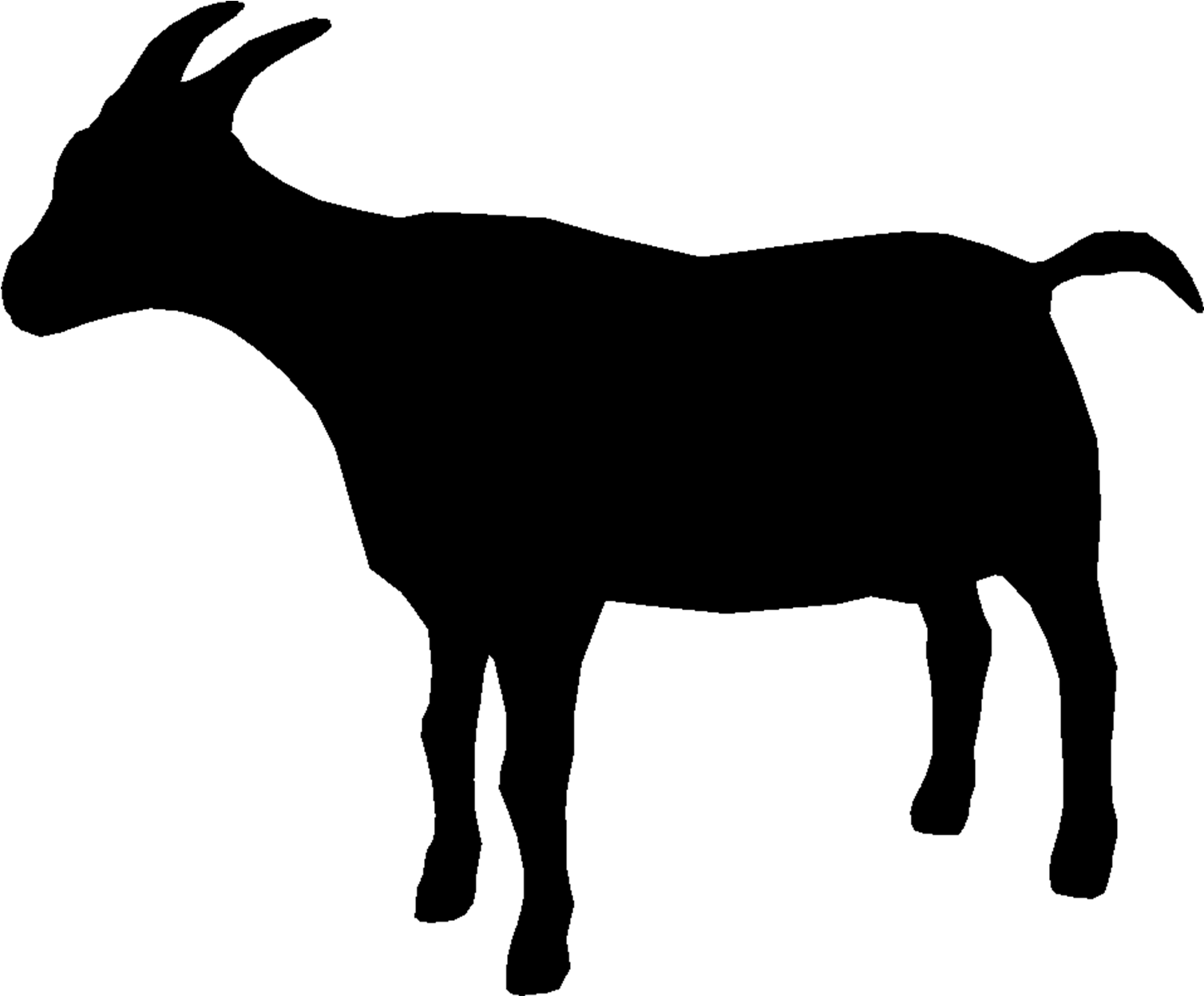 Vector Black Goat Transparent PNG Image