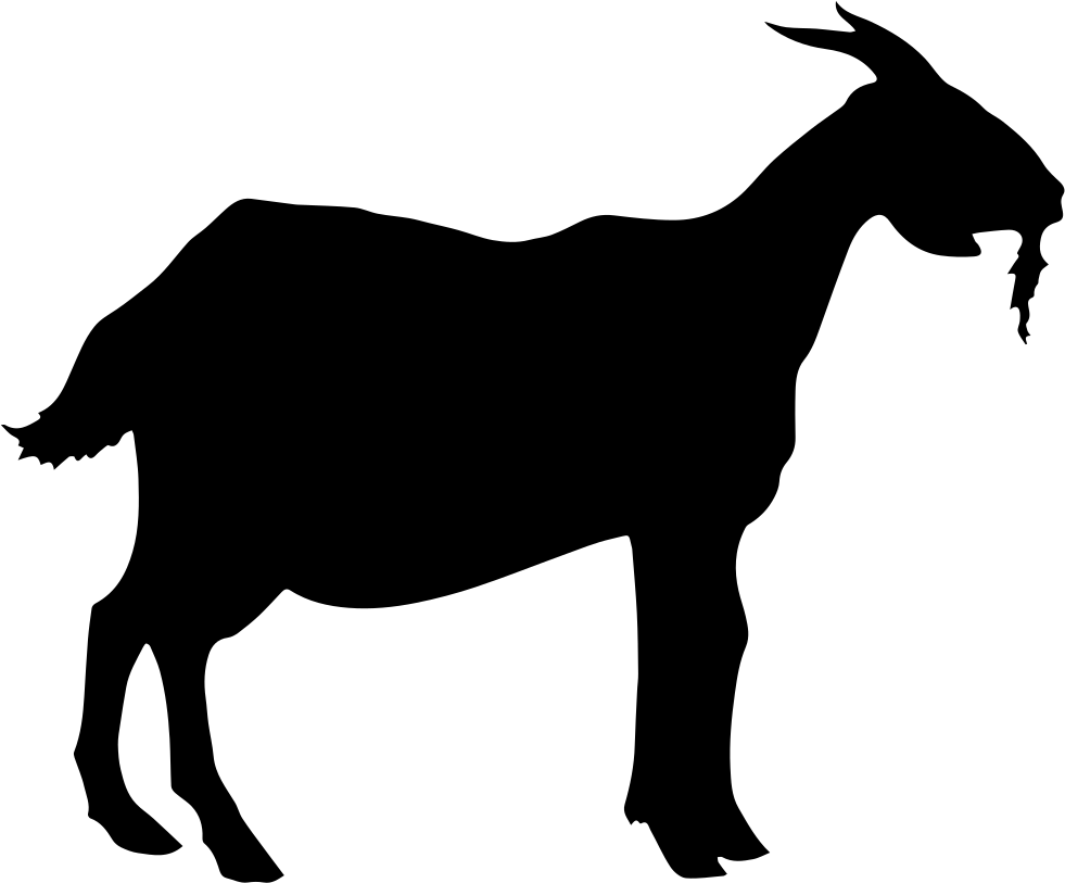 Vector Black Goat Transparent PNG Image