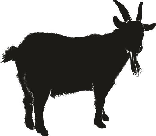 Vector Black Goat Transparent PNG Image