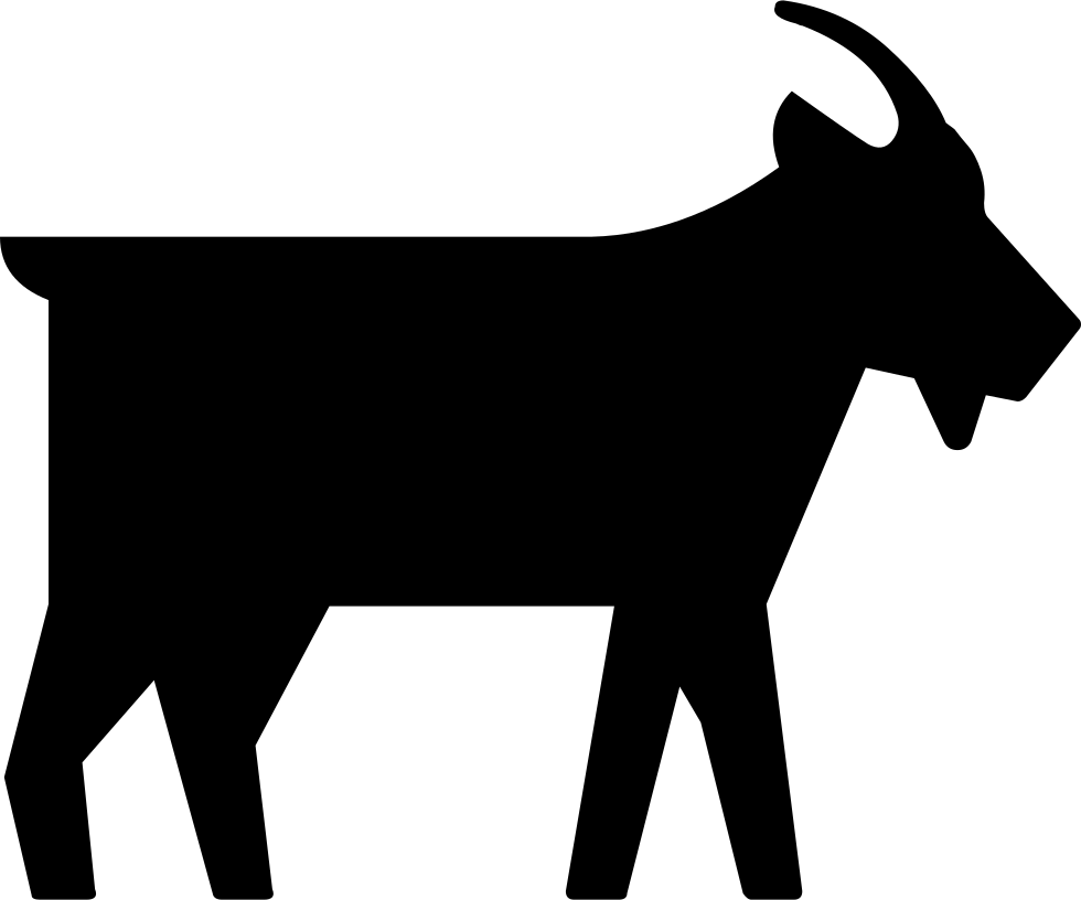 Vector Black Goat File Transparent PNG Image