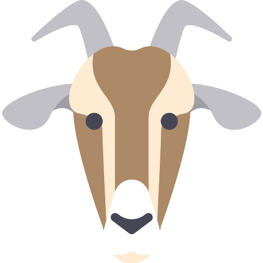 Vector Goat Face Transparent PNG Image