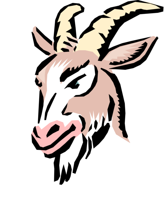Vector Goat Face Transparent PNG Image