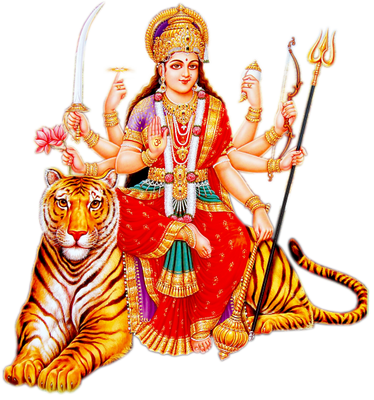 Goddess Durga Maa Transparent PNG Image