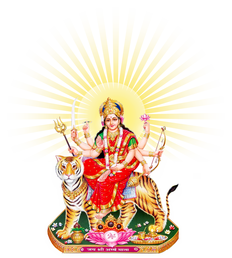 Goddess Durga Maa Transparent PNG Image